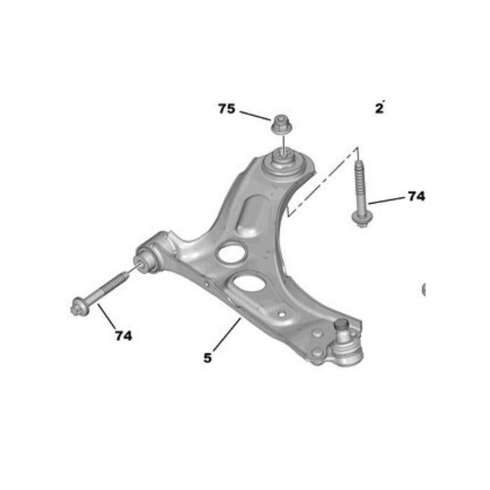 Bras de suspension avant gauche Fiat Topolino et Citroen Ami – Image 3