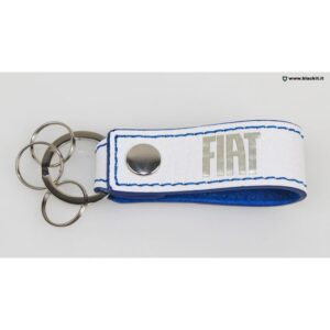 Portachiavi Fiat in pelle interno blu