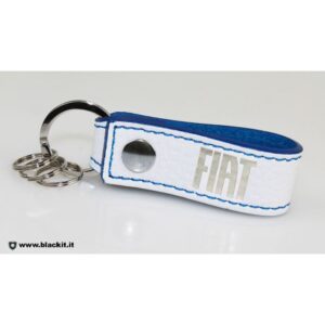 Portachiavi Fiat in pelle interno blu