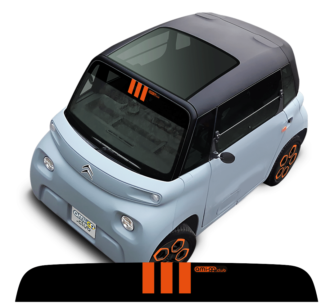 Bande pare-soleil pour Citroen Ami orange – Image 3