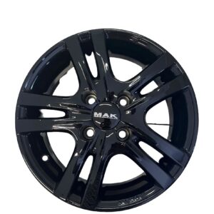 Set di 4 cerchi Mak Zenith nero lucido per Fiat Topolino e Citroen Ami