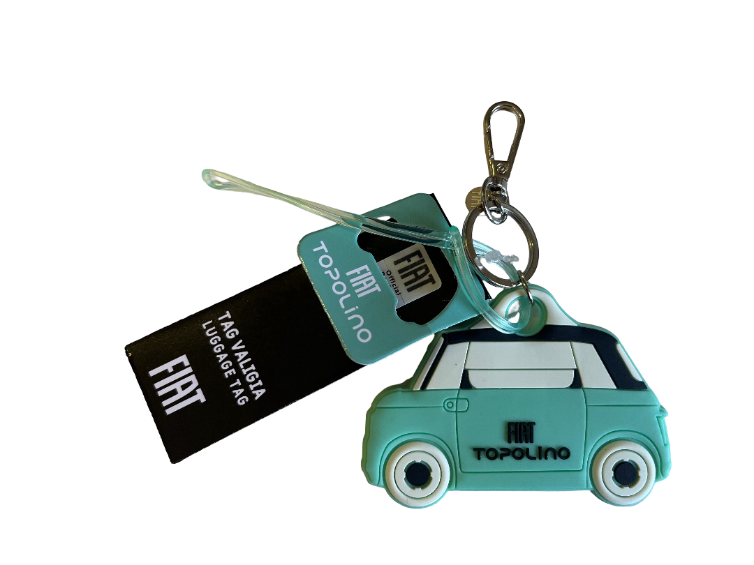 Étiquette / porte-clés en silicone pour valise Fiat Topolino – Image 2