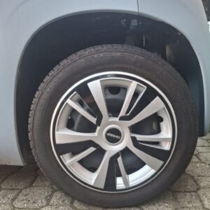 Set di 4 copricerchi silver con inserti neri per Fiat Topolino & Citroen Ami
