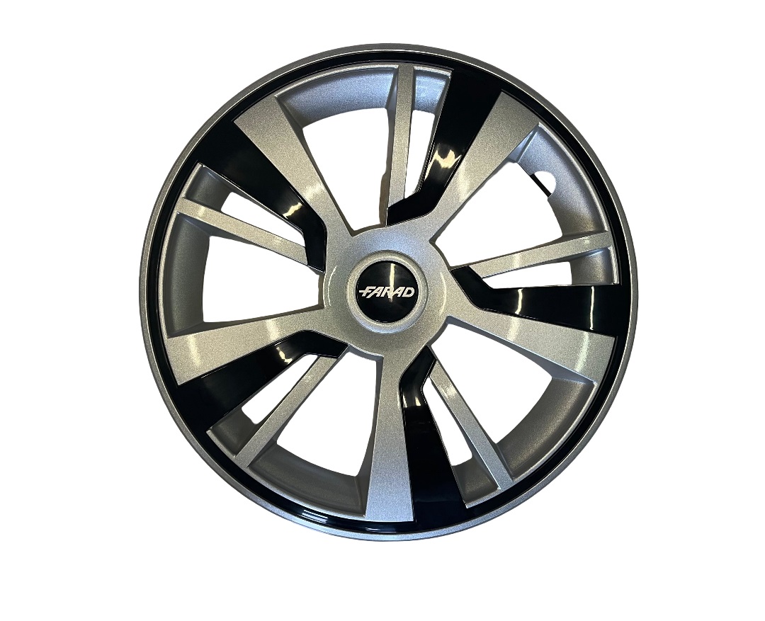 Set di 4 copricerchi silver con inserti neri per Fiat Topolino & Citroen Ami