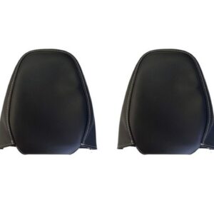 Lot de 2 housses appuie-tête en simili cuir noir pour Fiat Topolino et Citroen Ami