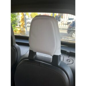 Lot de 2 housses appuie-tête en simili cuir blanc cassé pour Fiat Topolino et Citroen Ami