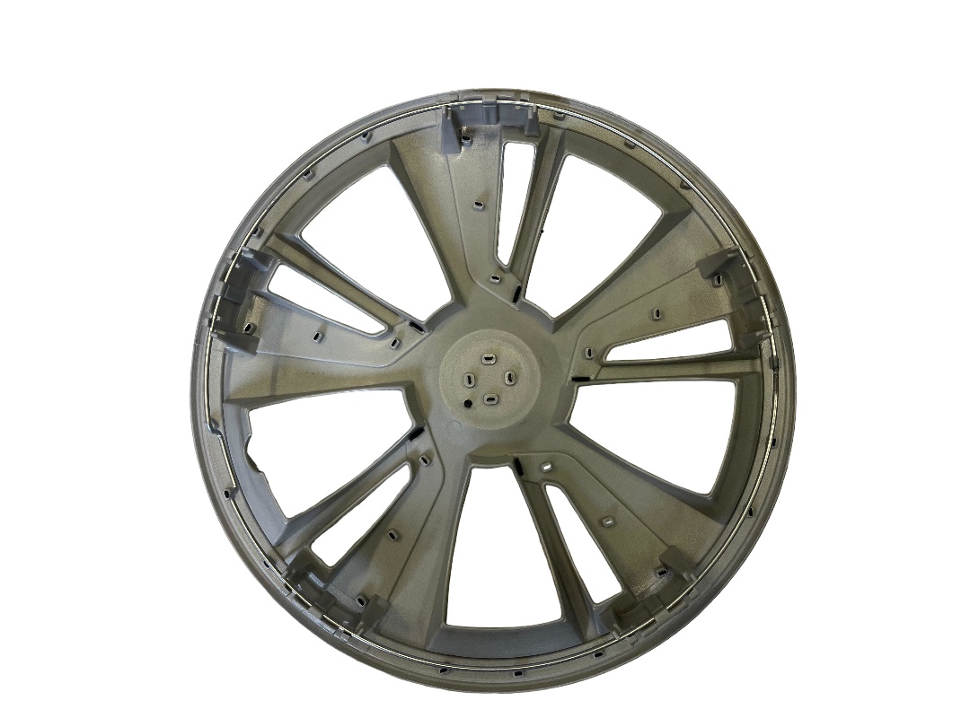 Set di 4 copricerchi silver con inserti neri per Fiat Topolino & Citroen Ami - immagine 3
